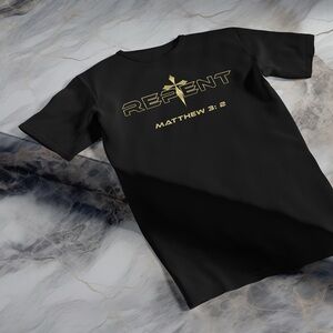 Men’s Shirt Repent Christian Faith Bible Verse T-Shirt